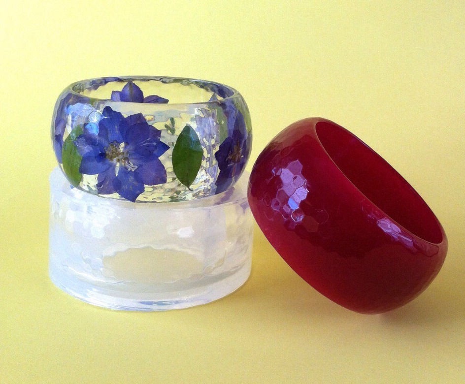CLEAR SILICONE MOLD, (MB056) FOR SMOOTH FACETED BRACELET