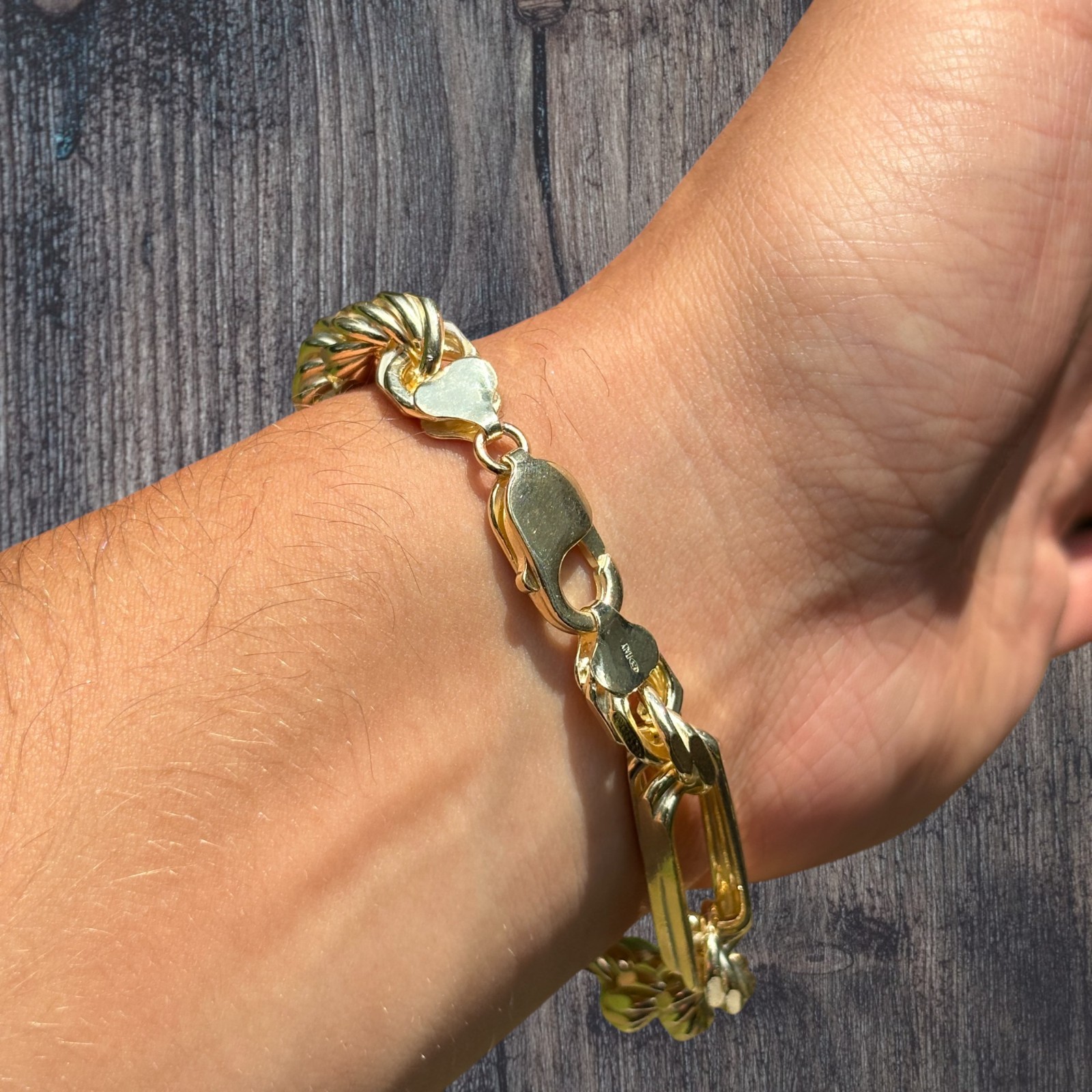 10mm Figarope Milano Bracelet – Solid 925 Sterling Silver Or 14k Gold Vermeil
