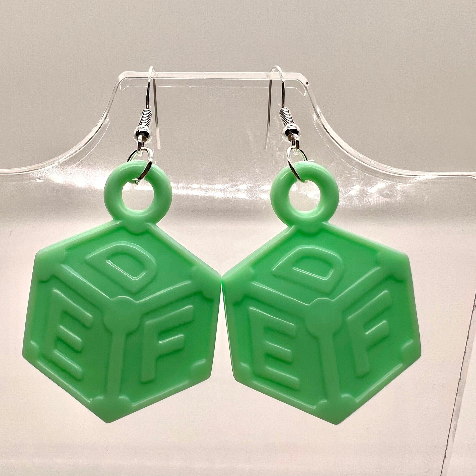Alphabet Block Earrings – Baby Shower Earrings – Gender Reveal Earrings – DDLG