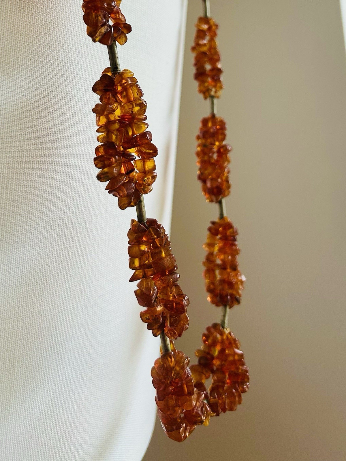 1980 amber set 3.9 oz box tag Daile Klaipeda huge necklace and bracelet