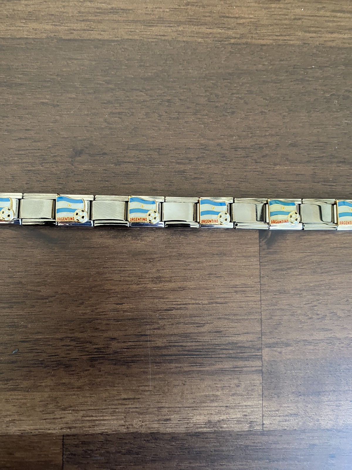 20 Charm Argentina Soccer / Football Ready To Wear Italian Charm Bracelet New