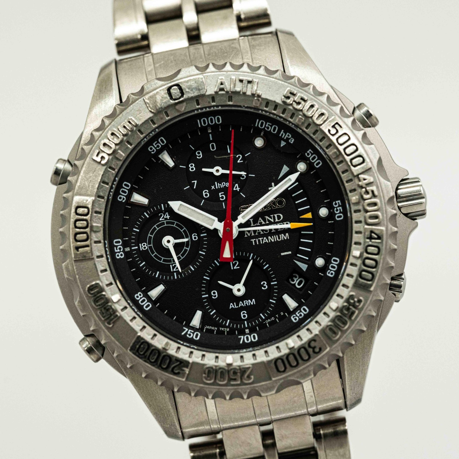 *NEAR MINT* SEIKO Landmaster Summitter SBCN003 7K32-0A10 Quartz Kinetic Men 44mm