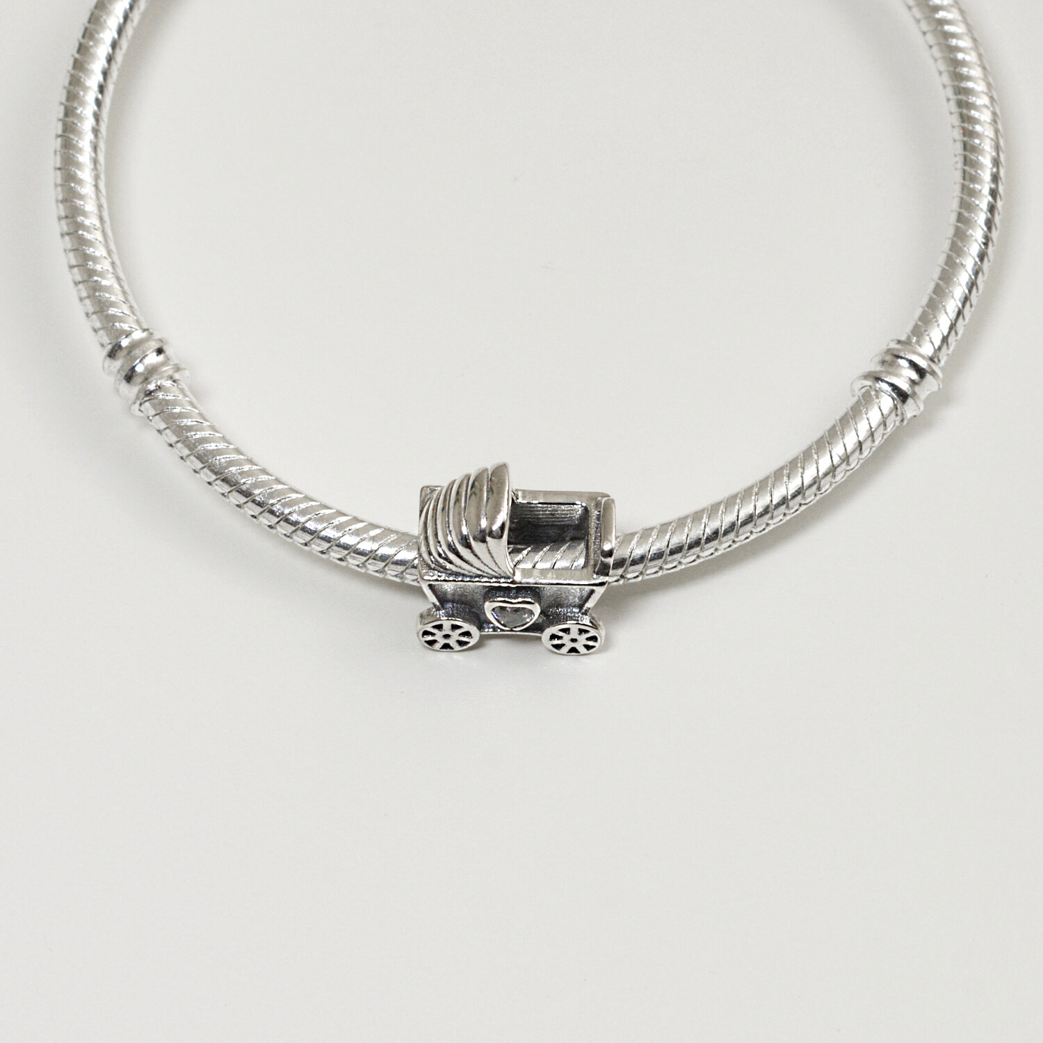 MariaFonte Bead Charm Birth Stroller 925 Silver Compatible