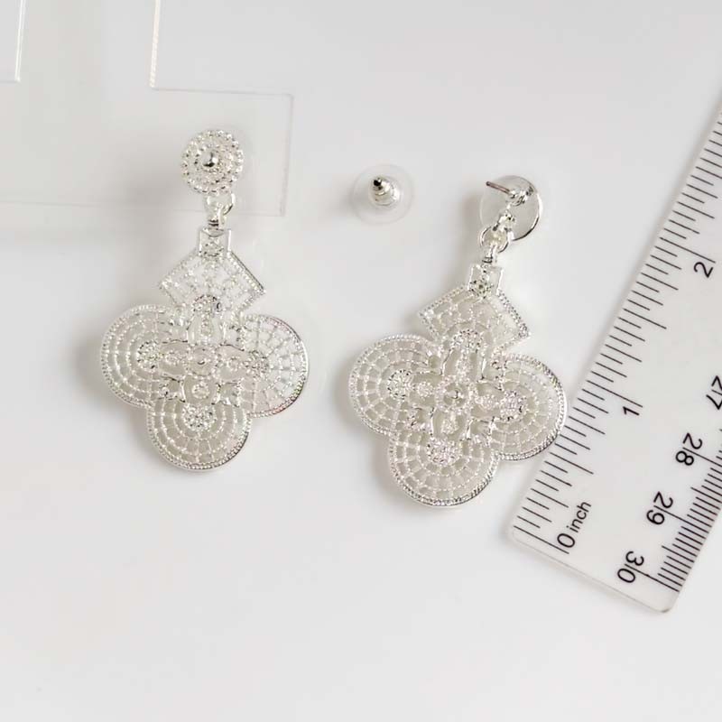 New Cabi Silver Plated Statement Drop Earrings Women Party Vacation Jewelry Gift