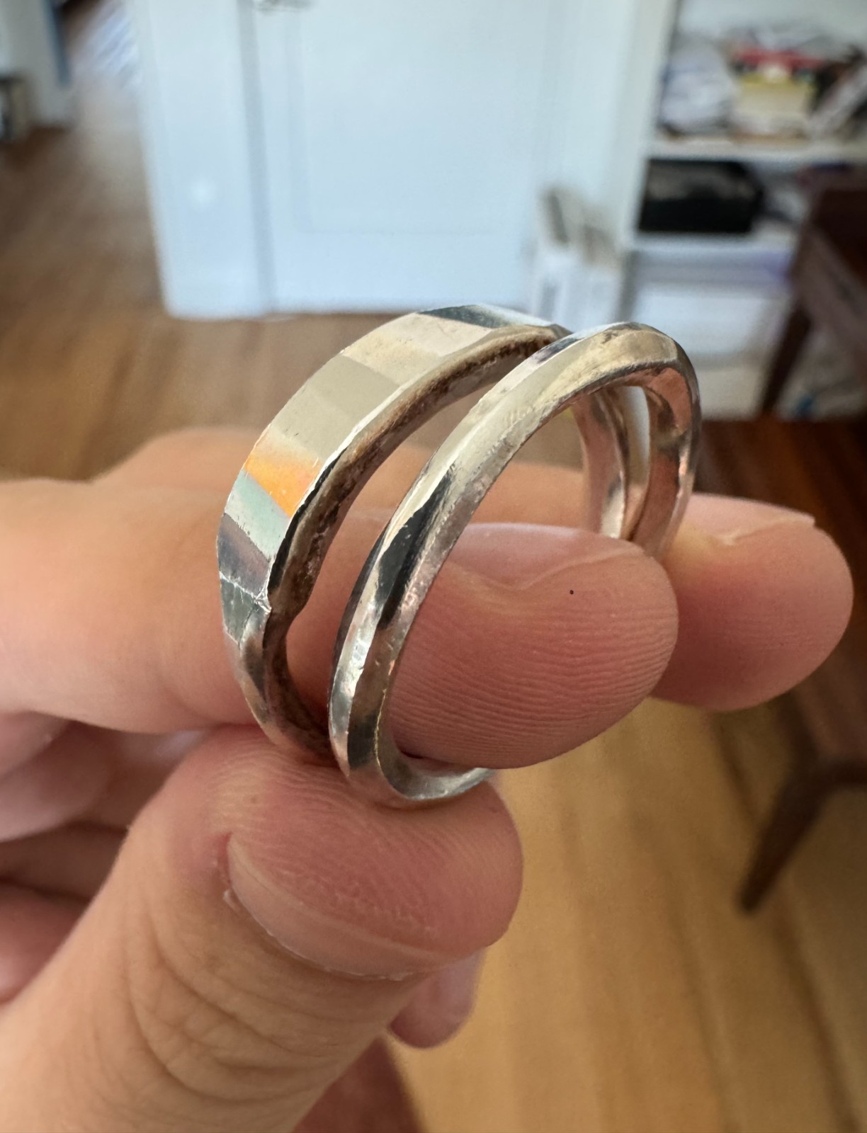Werkstatt Munchen – Forged Cross Ring (L/11) Sterling Silver