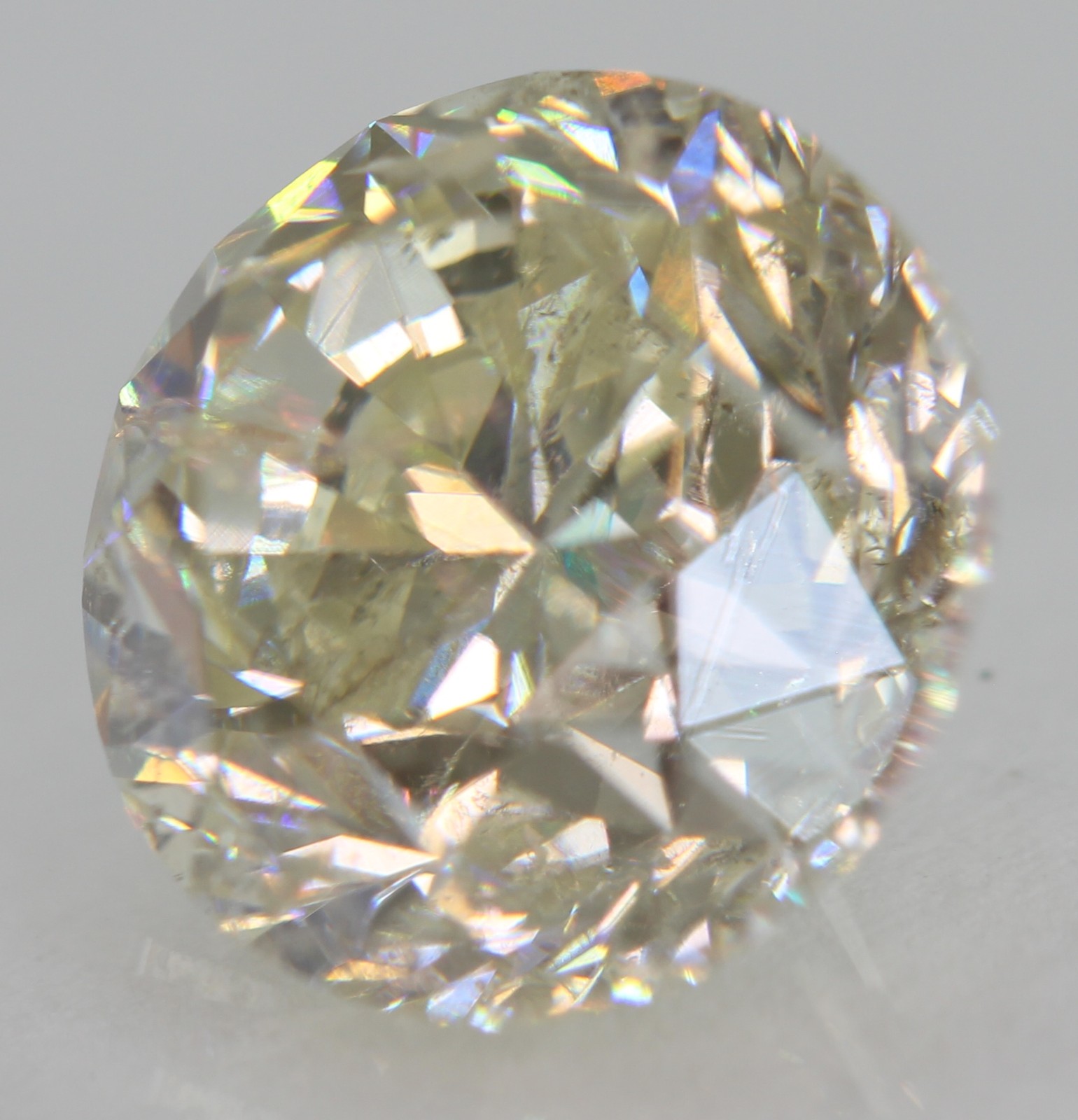 Certified 2.15 Carat J VS2 Round Brilliant Natural Enhanced MINED Diamond 7.81mm