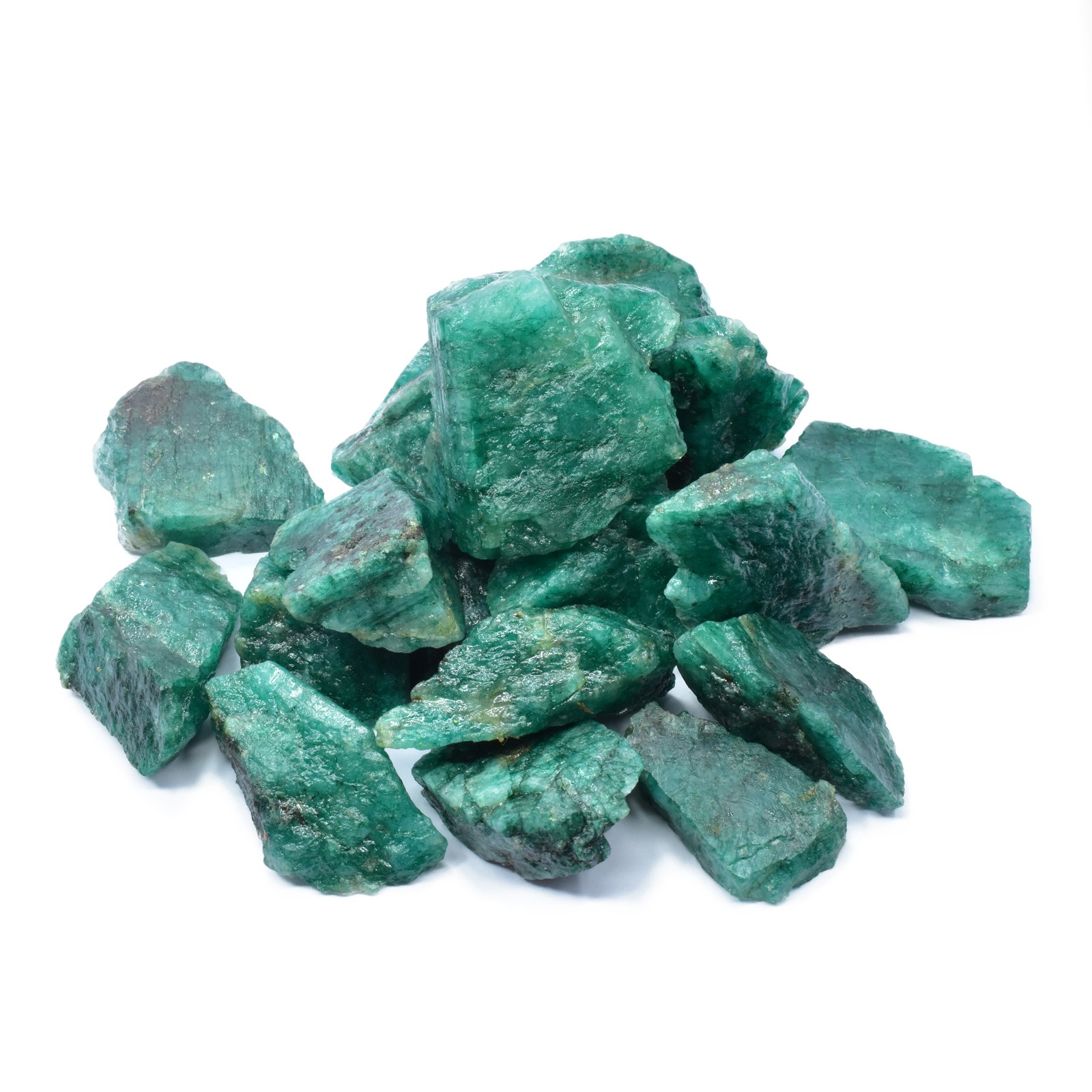 CERTIFIED 100 Ct Natural Green Emerald Raw Rough Loose Gemstone LOT For Gift