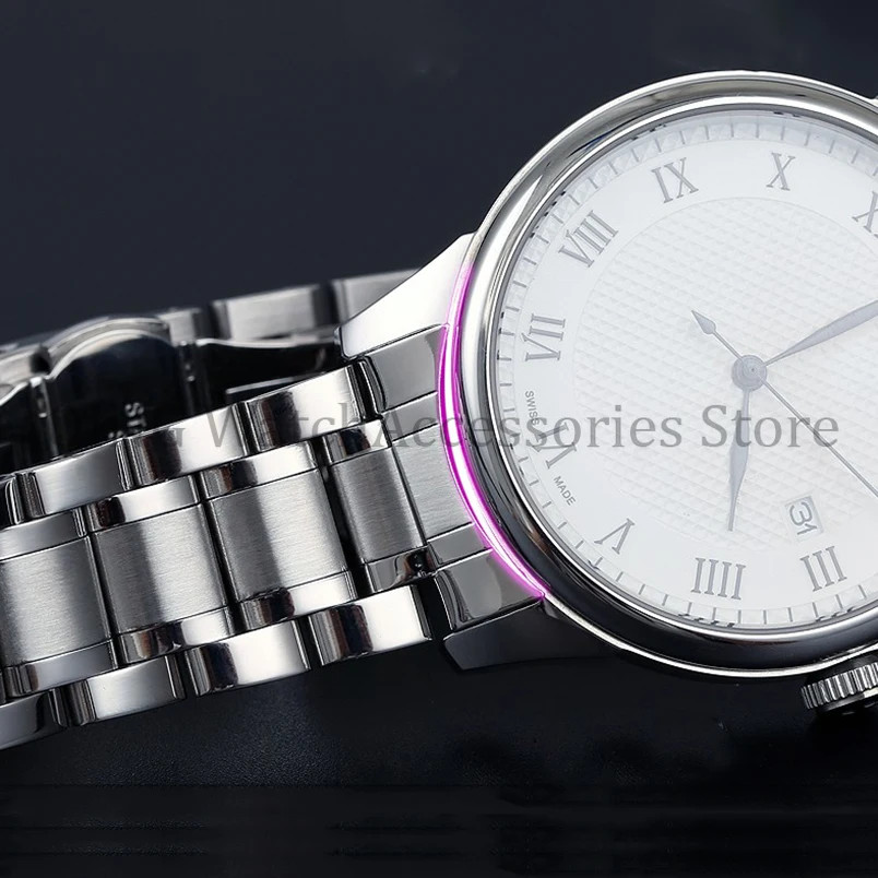 12-24mm Solid Stainless Steel Watch Band Strap Flat Arc End Butterfly Clasp Univ
