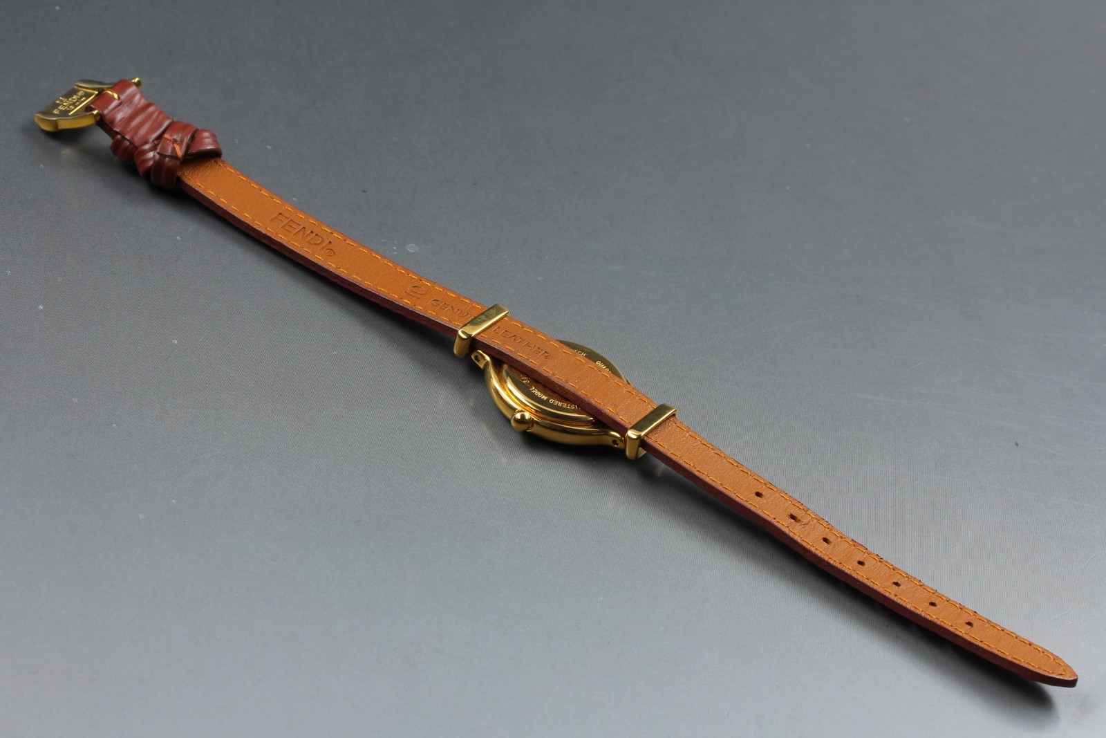FENDI 640L 6 Colors Change Belt Gold Quartz Vintage Women’s Watch w/Box