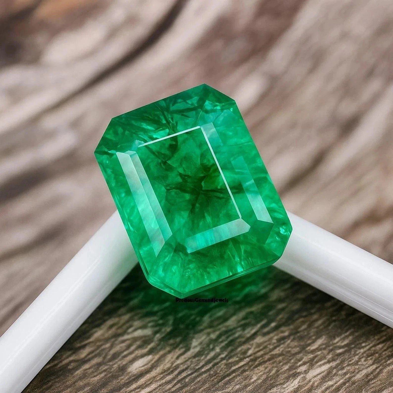 Colombian Green Emerald 8.00 Ct Natural Emerald Cut Loose Gemstone Certified