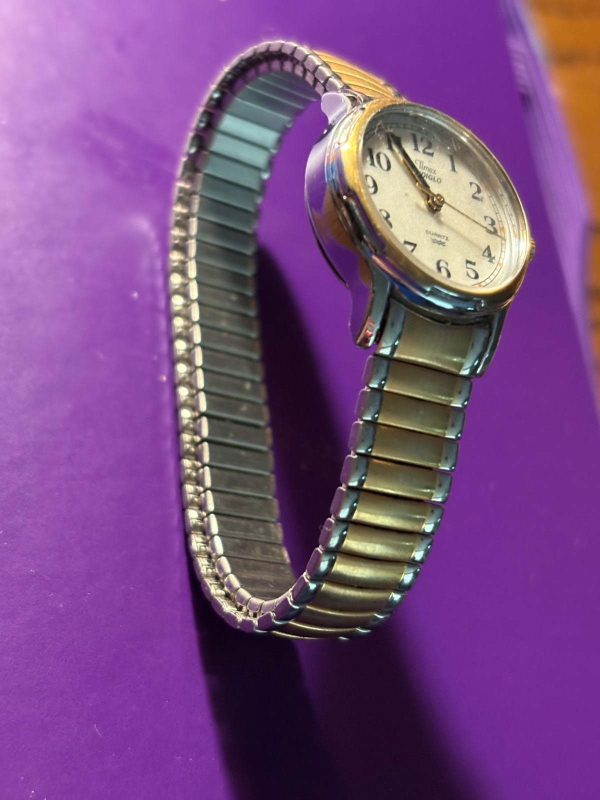 2 Vintage Timex Ladies WristWatches Goldtoned Quartz 377BA Cell & CR12 16 Cell