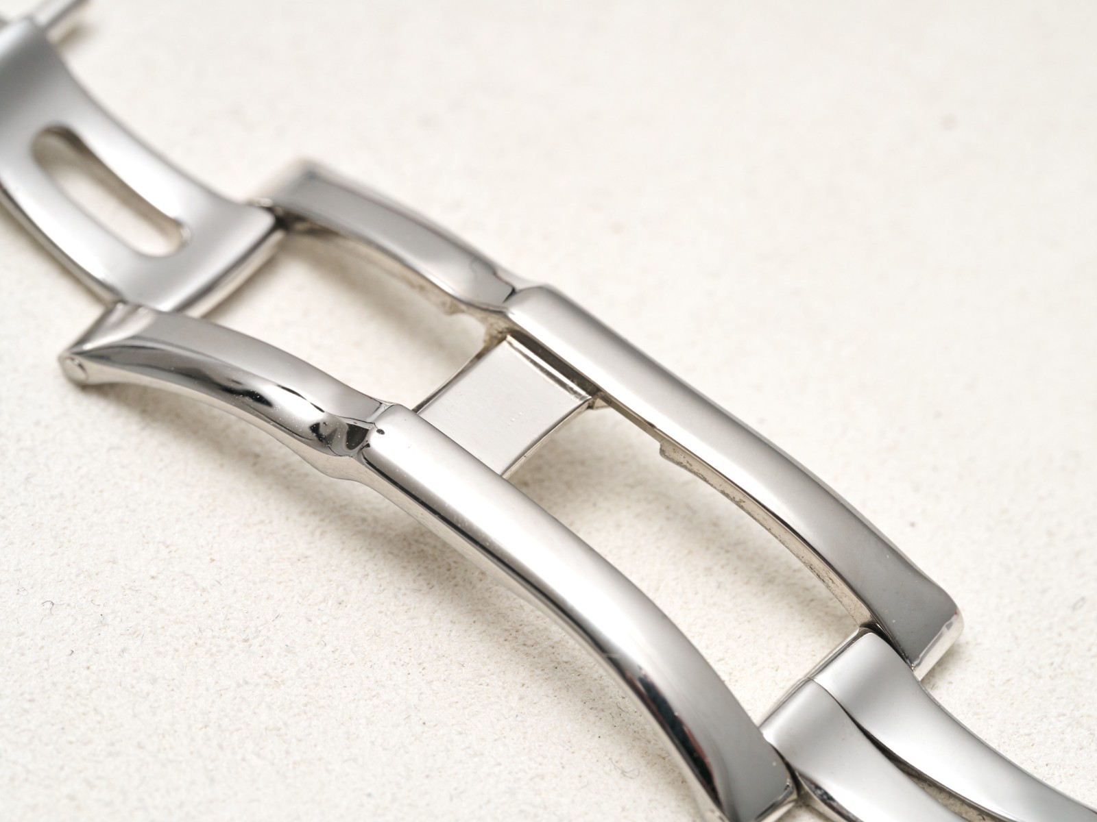 Zenith 18mm Deployment Buckle Clasp Steel Double Fold Over with Tang Buckle