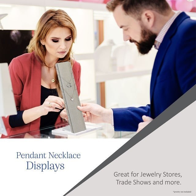 Novel Box Pendant Necklace Display Stand, Holds Up to 9 Pendants – 2Packs