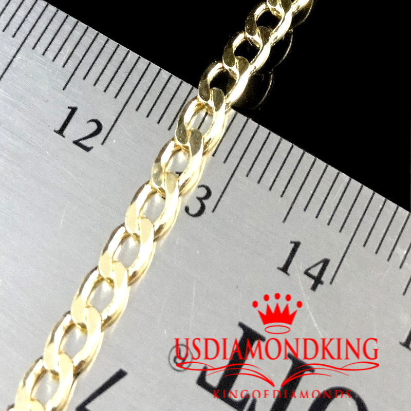 10K AUTHENTIC YELLOW GOLD MIAMI CUBAN CURB LINK CHAIN NECKLACE 2.5 MM 18~24 INCH