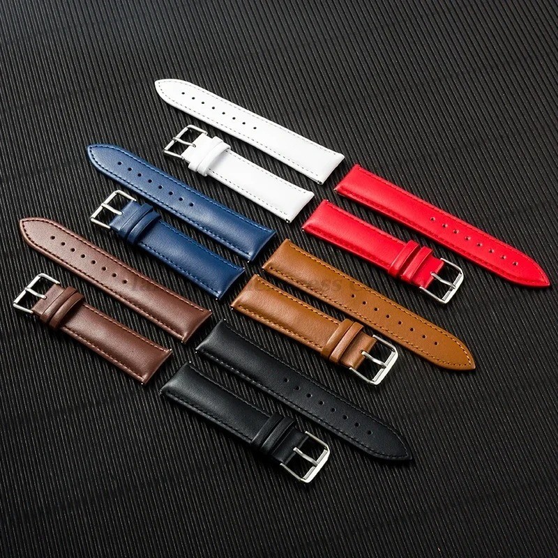 16mm 18mm 20mm 22mm 24mm Genuine Leather Watch Band Strap Bracelet