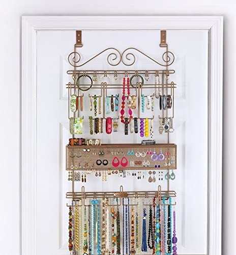 Longstem Hanging Jewelry Organizer #7100 in Bronze Over the Door/Wall Holds