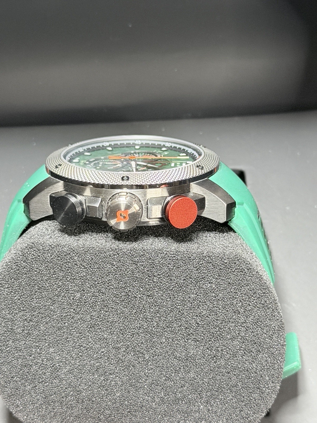 Liv GX1 Chronograph Python Green, Multi-Layer Dial, Swiss Caliber 5040.D