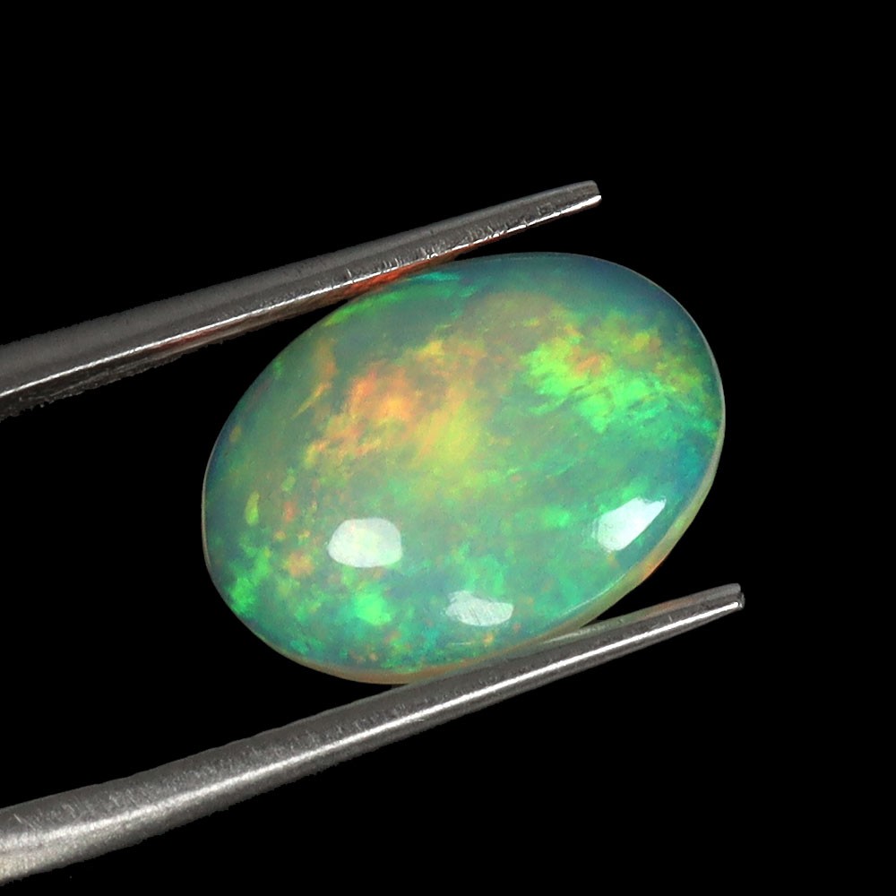 Oval AAA Floral Flash Play Of Color Crystal Fire Opal 2.90ct 14x10mm Gemstone