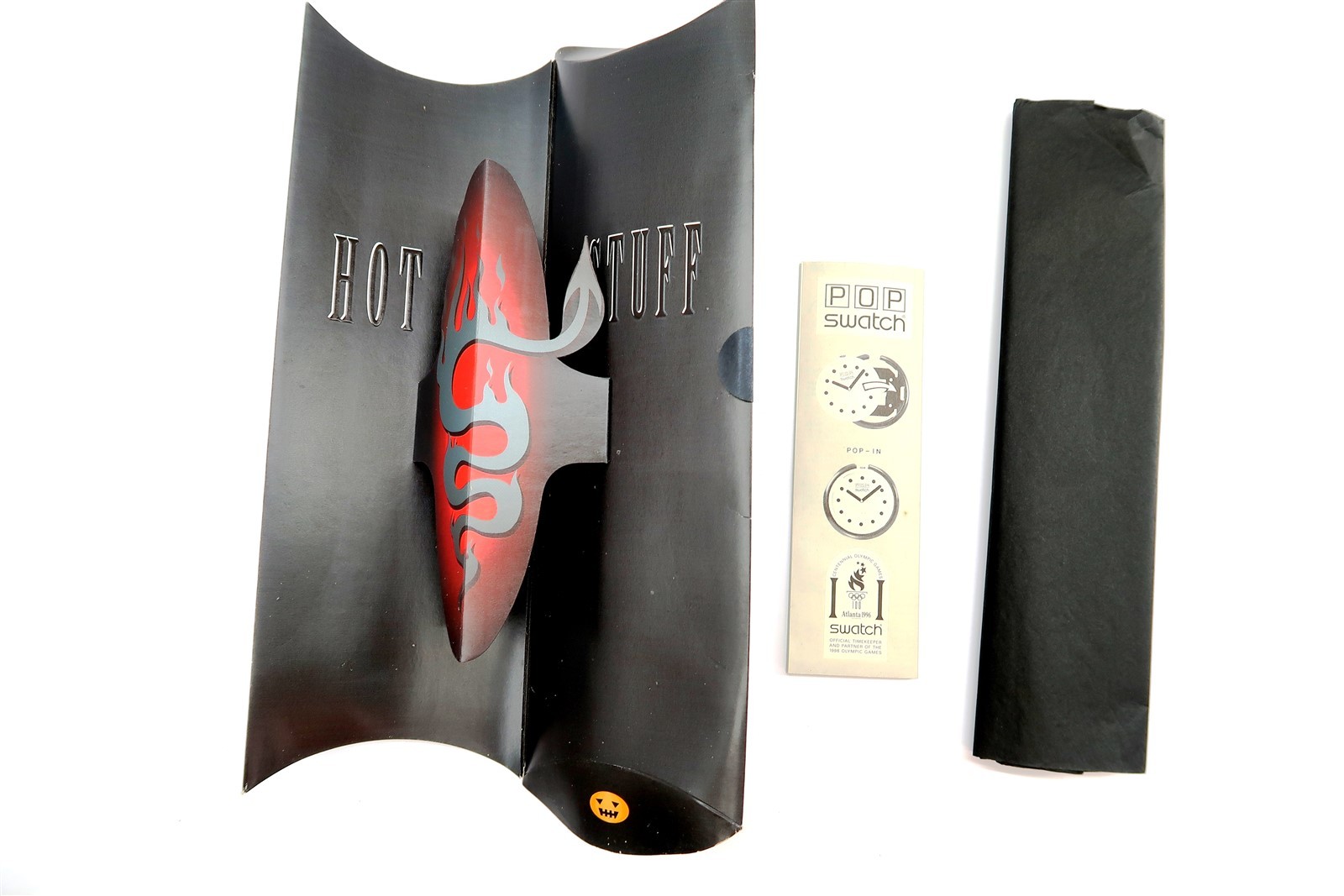 Swatch POP Watch HOT STUFF Devil PMB103 Halloween 1995 Special Package Set N2