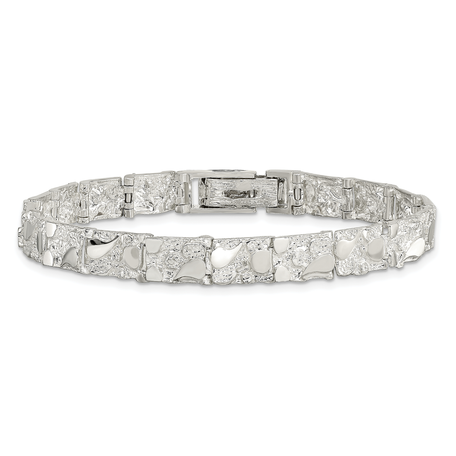 Silver 7mm Nugget Bracelet QG3322