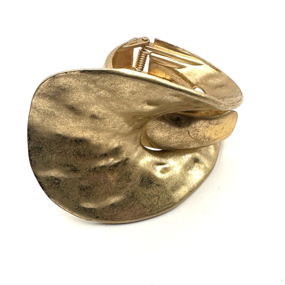 Oversized Statement Hinged Bracelet Gold tone Jewelry Modern Big Contemporary