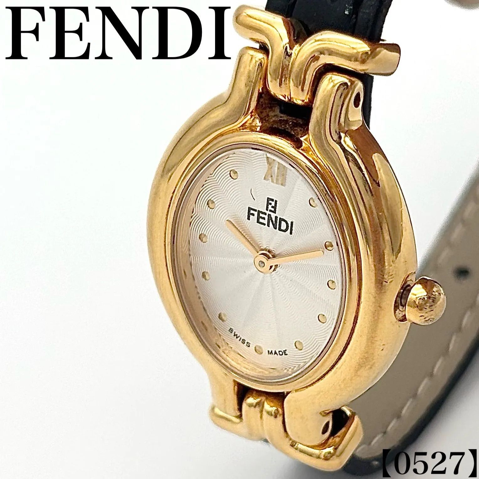 Working item FENDI Ladies’ Watch Quartz 640L Chameleon Change Belt Oval Gold Sil