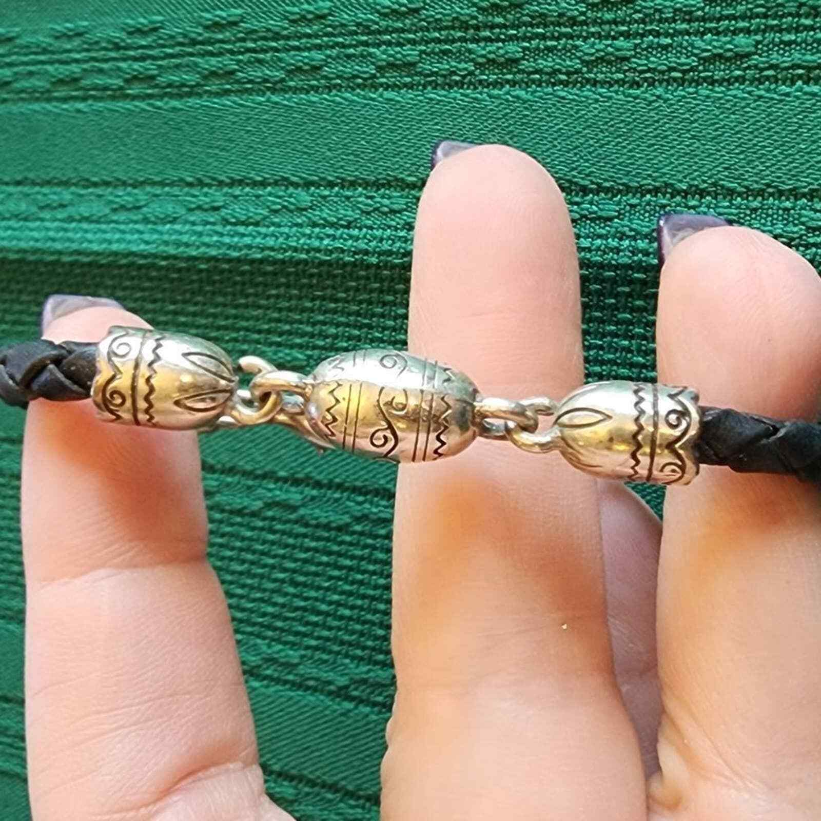Brighton vintage retired leather and scrolled bracelet