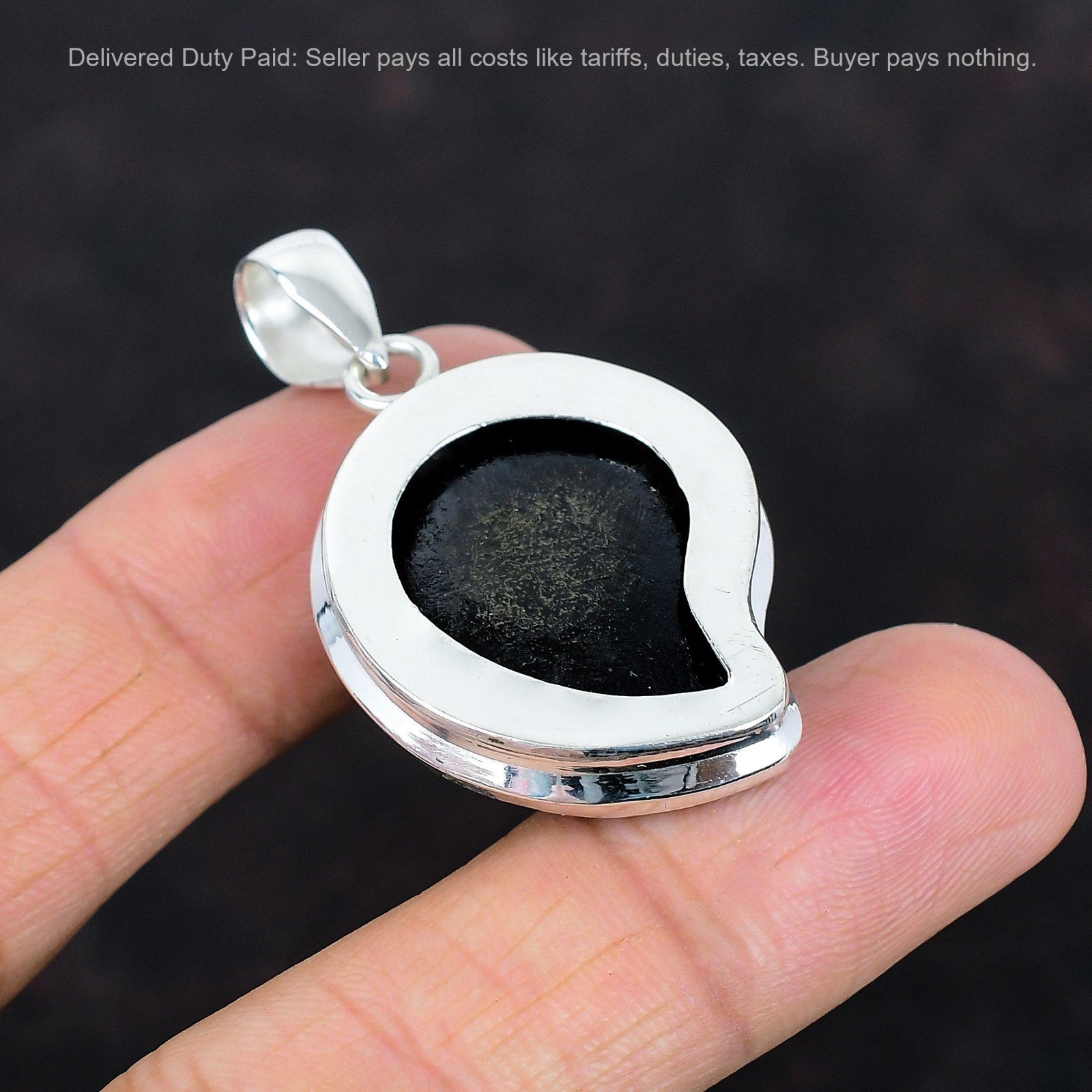 Ammonite Fossil Pendant 925 Sterling Silver Jewelry Natural Gemstone Pendant