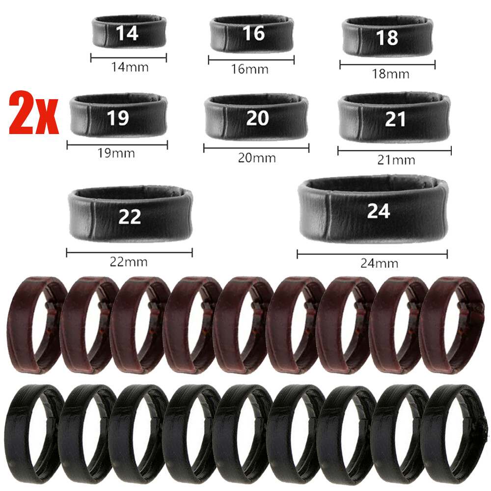 Leather Watch Strap Band Buckle Keeper Hoop Loop Holder Retainer Ring 14-24mm 2x