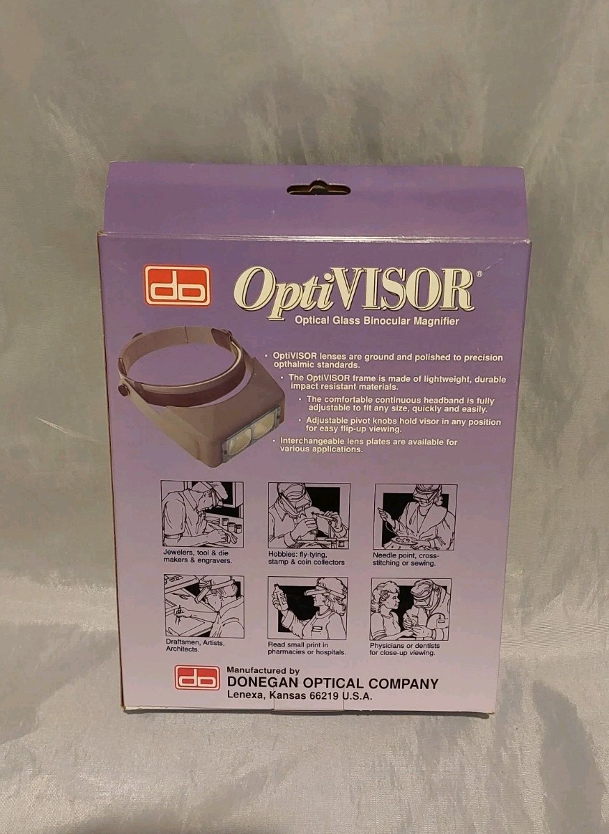 Optivisor- Optical Glass Binocular Magnifier- Model DA-5 with 2.5x Magnification