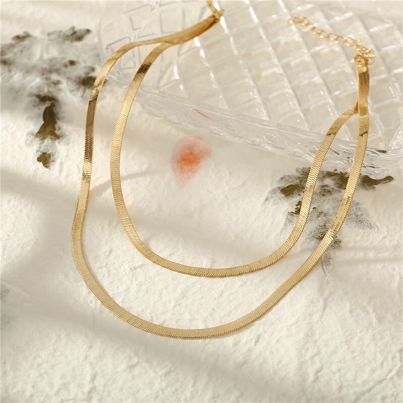 Collar de Oro 10K Joyería Fina de Moda Para Mujer Multicapada Bohemia Bisuteria