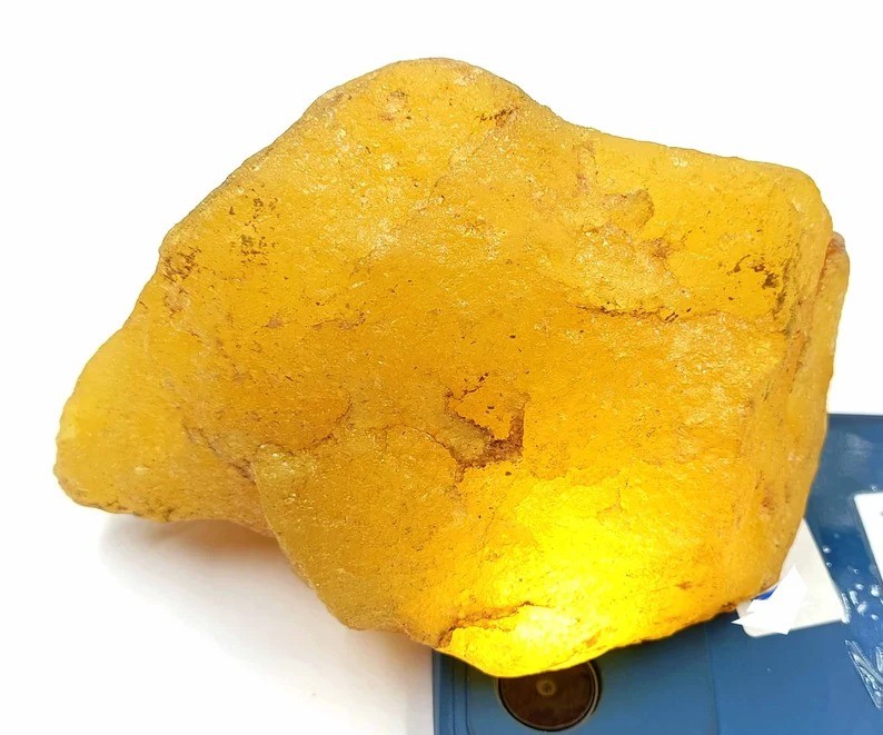 499 Ct Earth Mined CERTIFIED Natural Yellow Sapphire Huge Rough Loose Gemstone