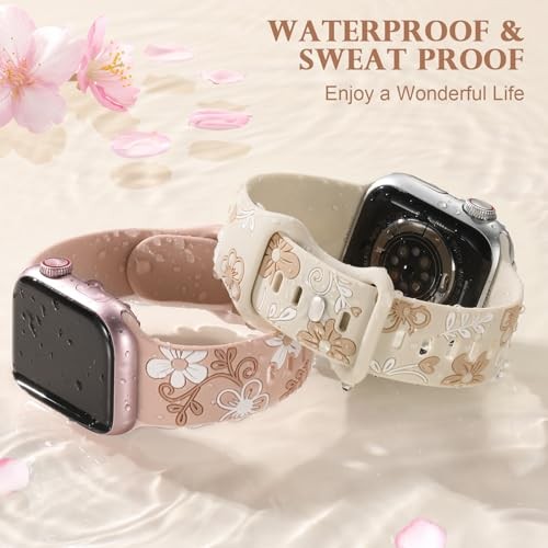 Witzon Floral Band 38mm/40mm/41mm/(42mm-series 11 10) Flower Starlight