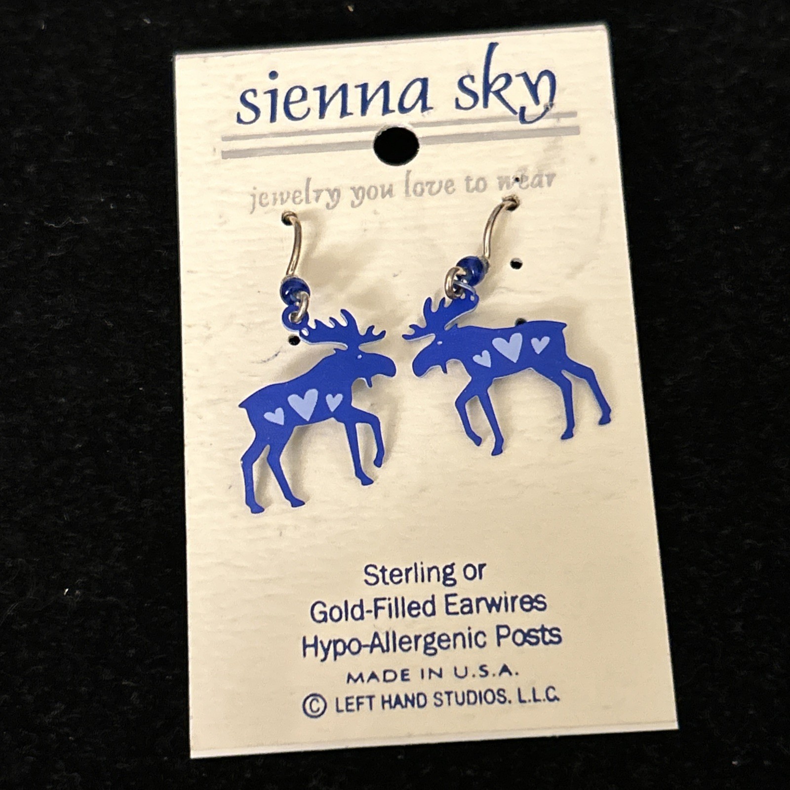 New Sienna Sky Sterling Silver Moose Dangly Earrings