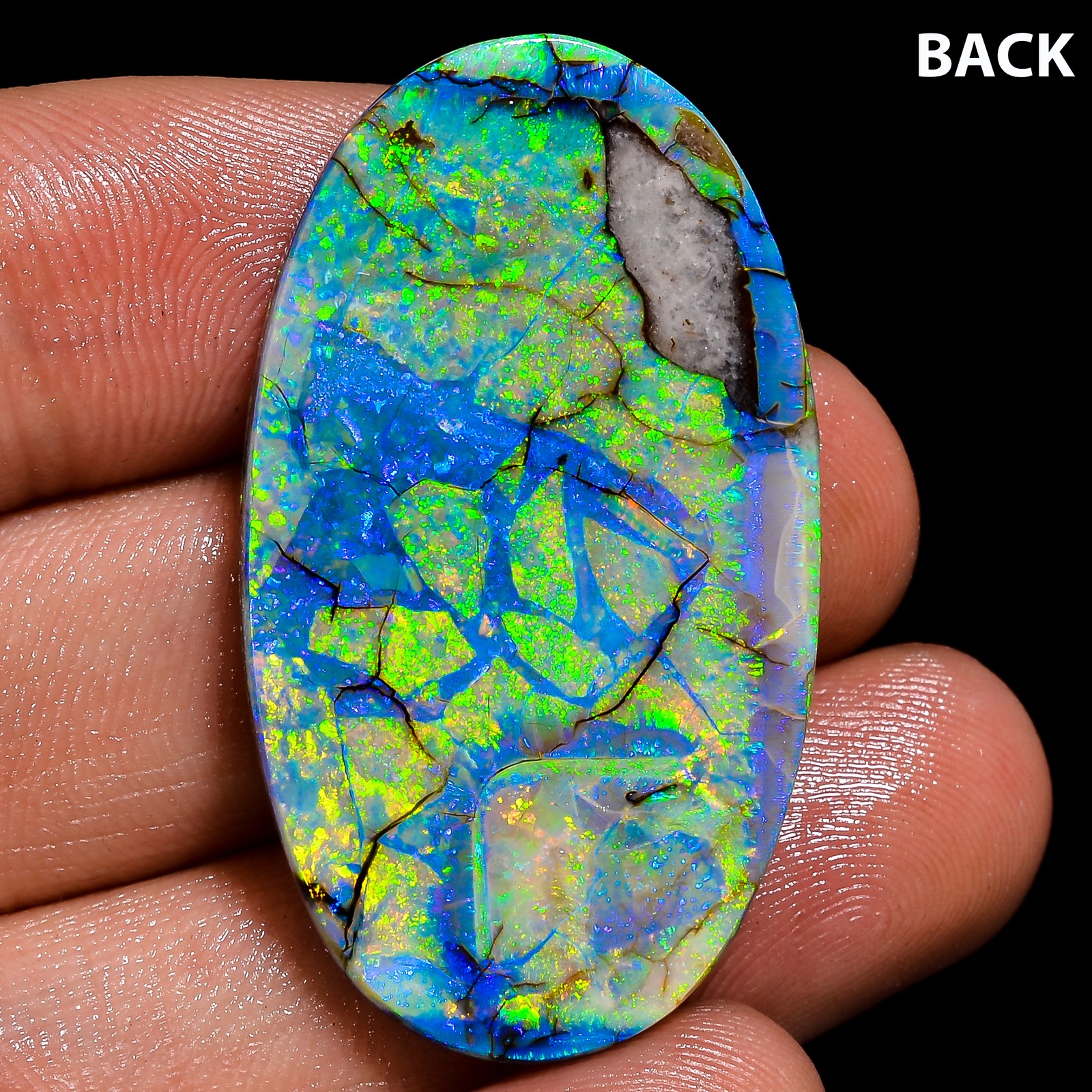 20.60 Ct Sterling Monarch Opal Oval Cabochon 21x39x3 mm Opal Loose Gemstone lp50