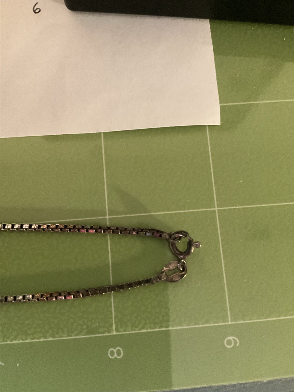 Marked 925 Silver Necklace Chain Tarnished