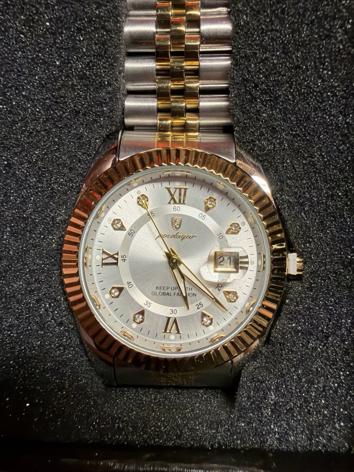 Poedagar classic luxury low-key business quartz men’s watch
