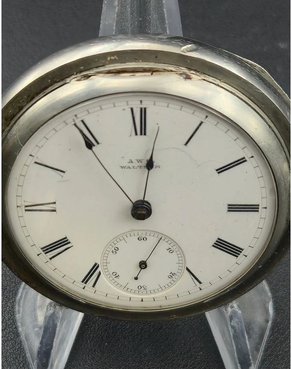 Antique 1883 Waltham Wm. Ellery Model 1877 18s 11J Pocket Watch Silverode Case