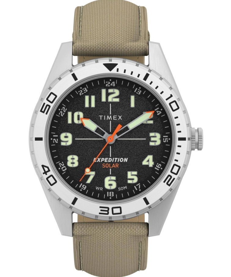 Timex Expedition Field Solar Powered 43mm Fabric Strap Men’s Watch TW4B30700