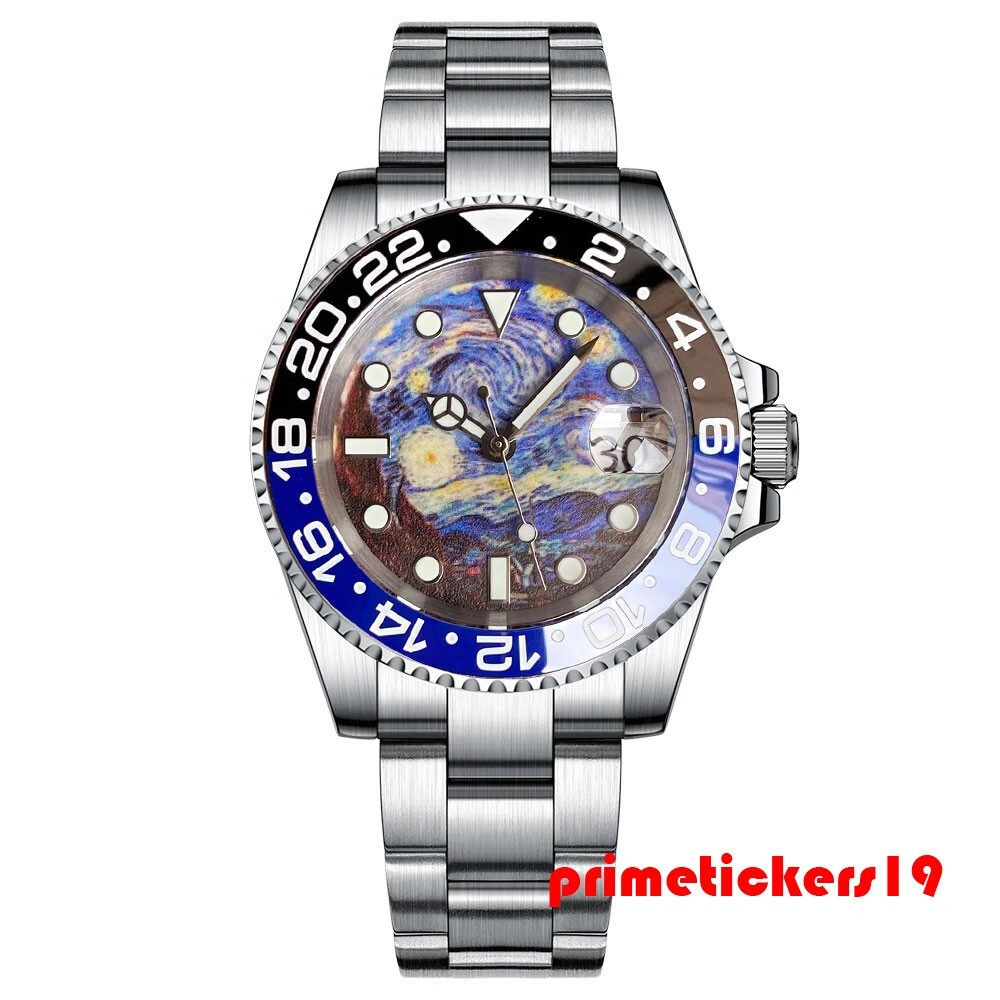 Tandorio Full Lume Starry Sky Dial Date NH35 Men’s 40mm Automatic Watch Sapphire