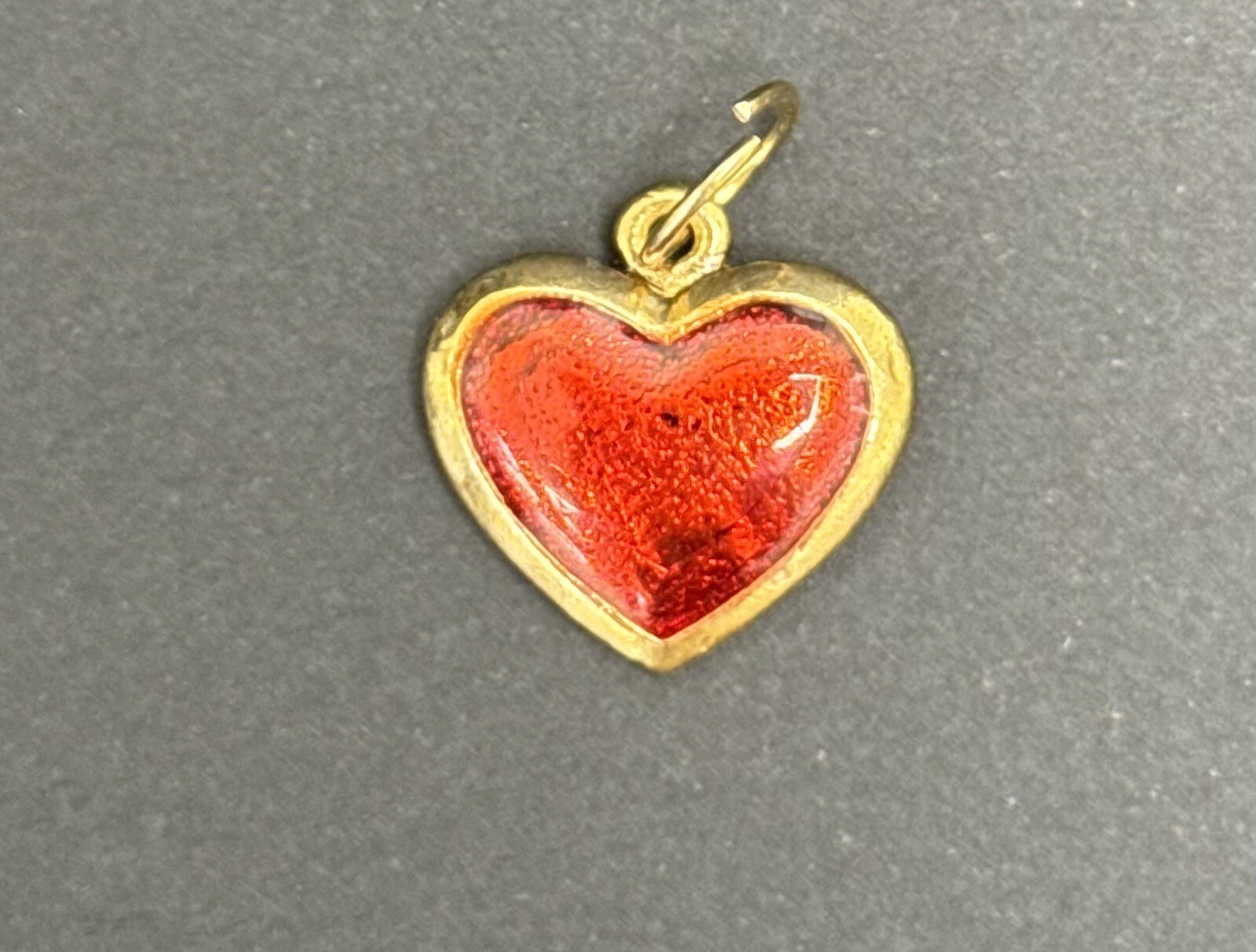 Lot of 4 Gold tone & Enameled Heart Pendants Approx. 0.75″ diameter