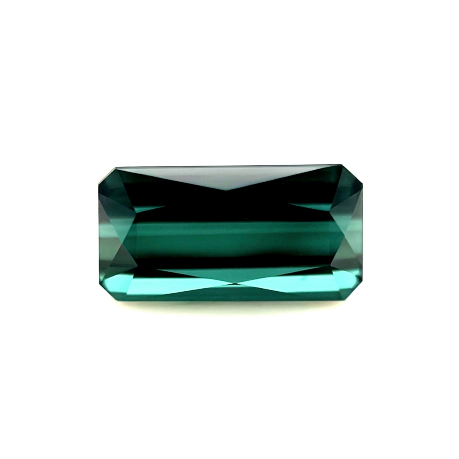 FINE 2.61ct DEEP Teal Indicolite Tourmaline Octagon Cut UNHEATED 10.6×5.4mm VVS