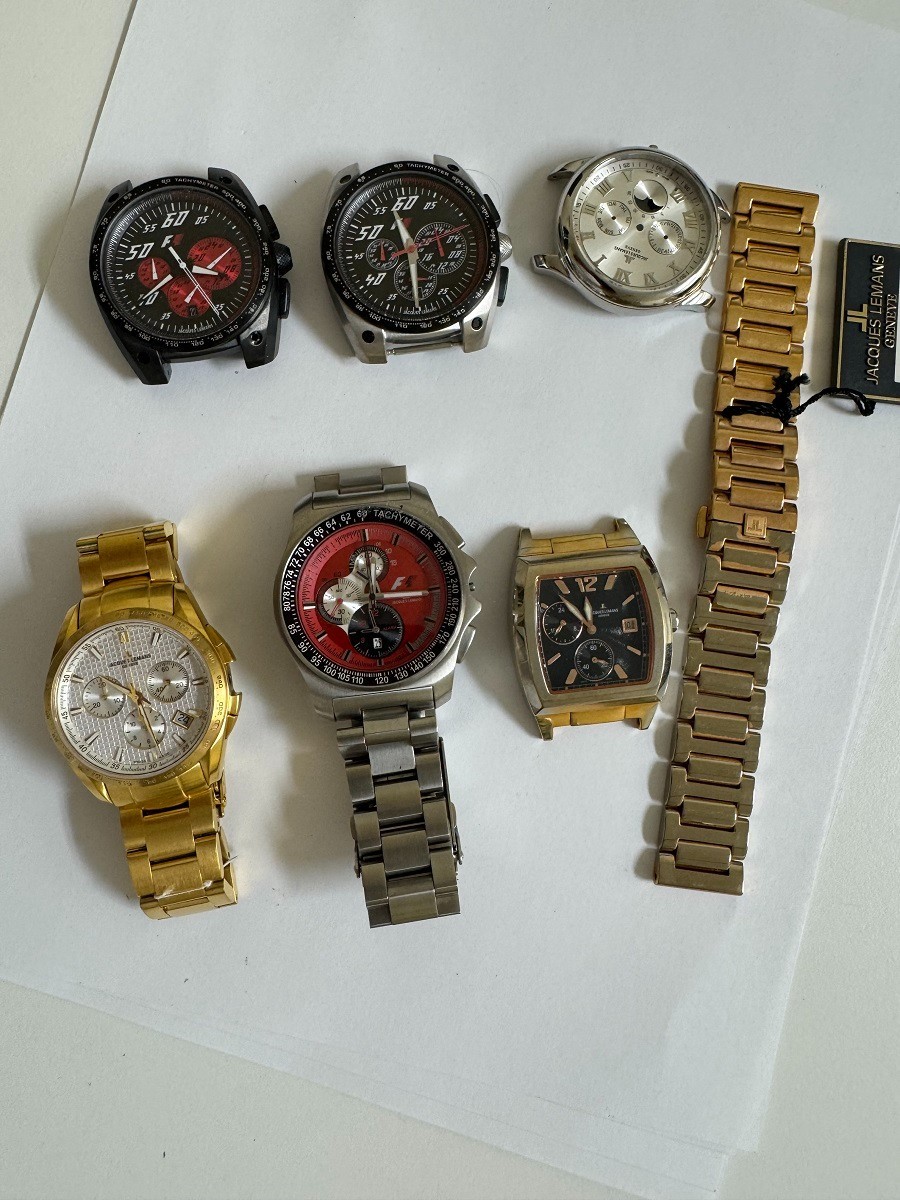 Lot of Jacques Lemans watches G-131 G-191 G-120 PARTS ONLY SOLD AS IS