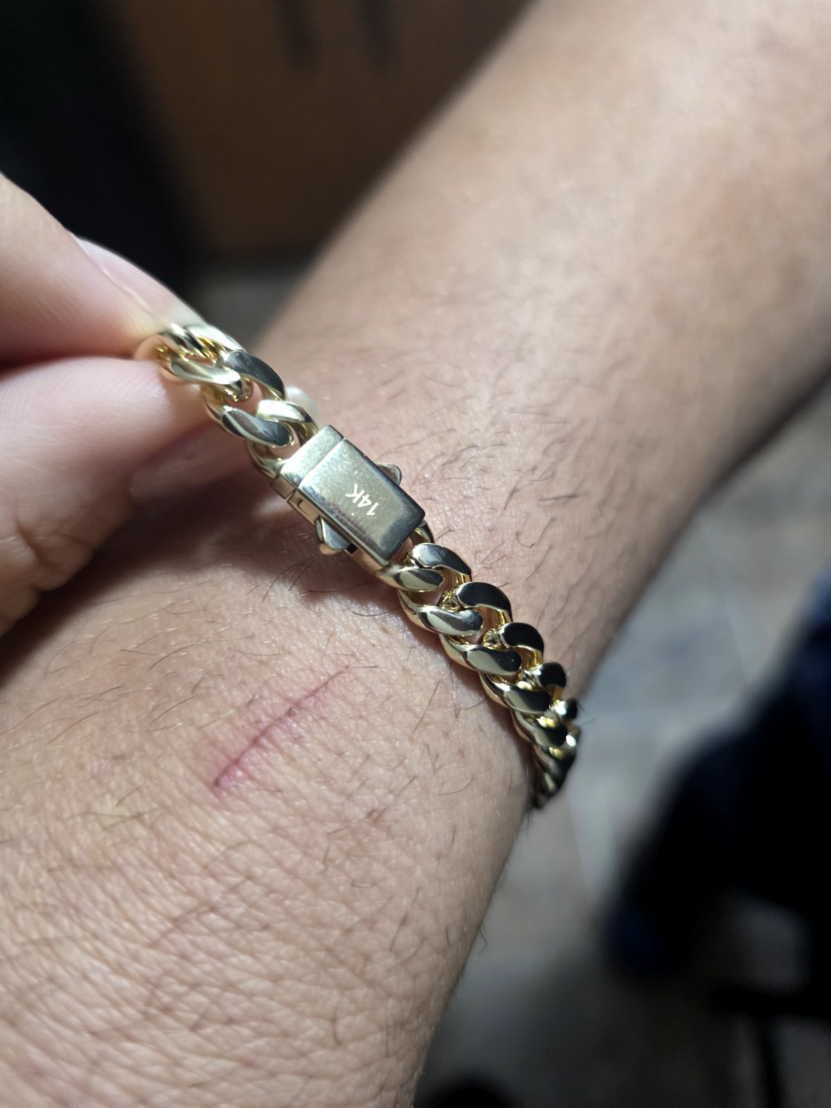 14k Gold Plated Monaco Chain, Bracelet, Anklet Cuban Link 6mm-8mm 7″-24″