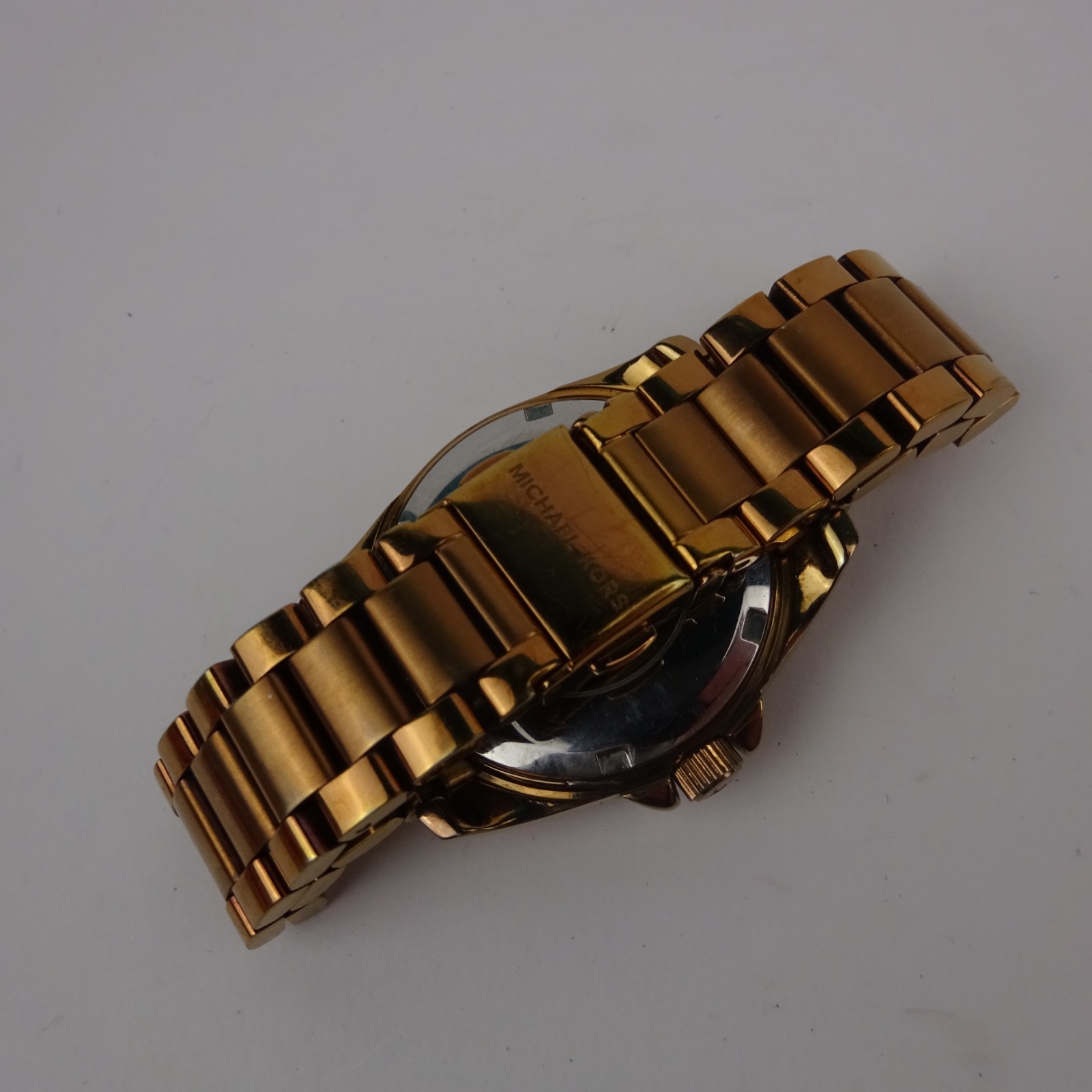 Michael Kors MK5613 Rose Gold Tone Day Date Gem Set VERY SMALL SIZE 15.5cm