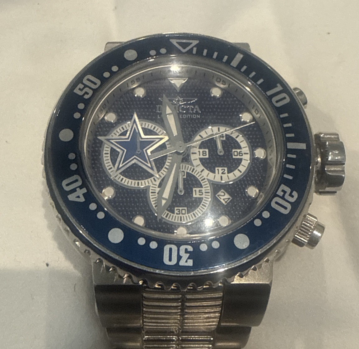 Invicta 33123 Men’s 52mm NFL 52mm Pro Diver Chronograph DALLAS COWBOYS Watch