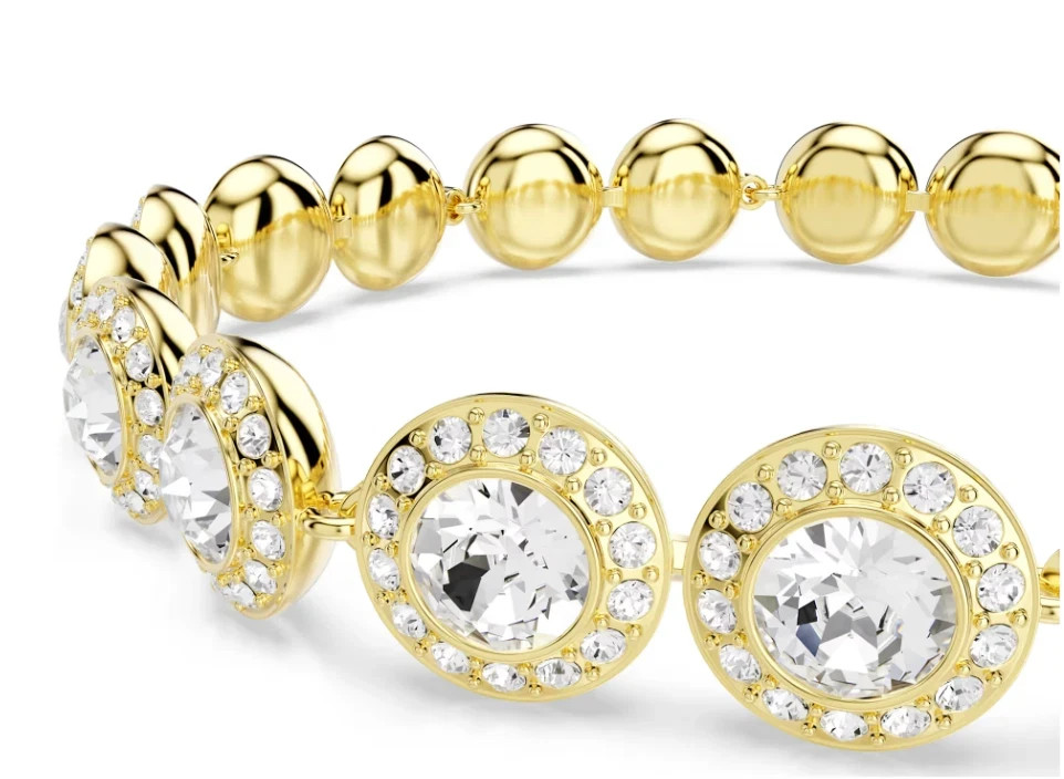 Swarovski Una Angelic set Set (3), Round cut, White, Gold-tone plated