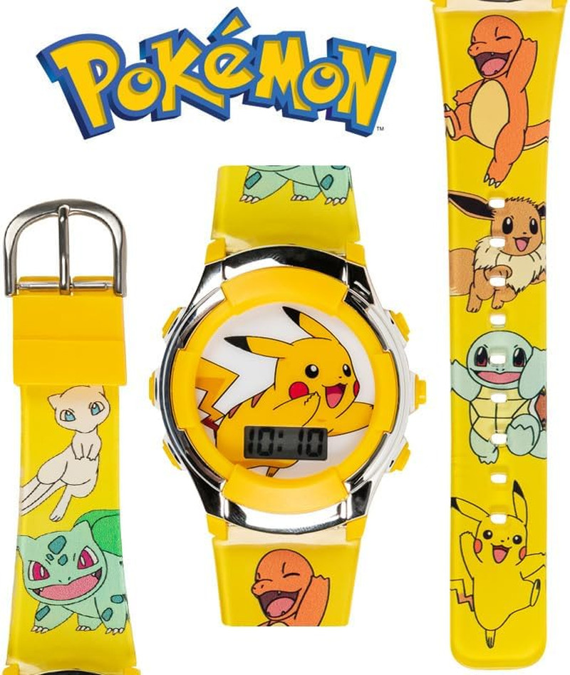 Kids Pokemon Digital LCD Quartz Watch for Boys, Girls, and Adults All Ages