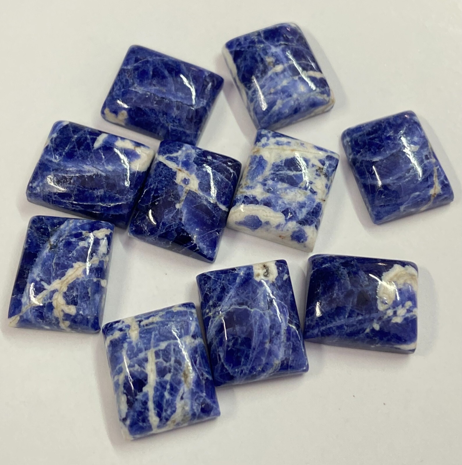 Natural Sodalite Rectangle Shape Cabochon, Wholesale Calibrated Gemstone Lot