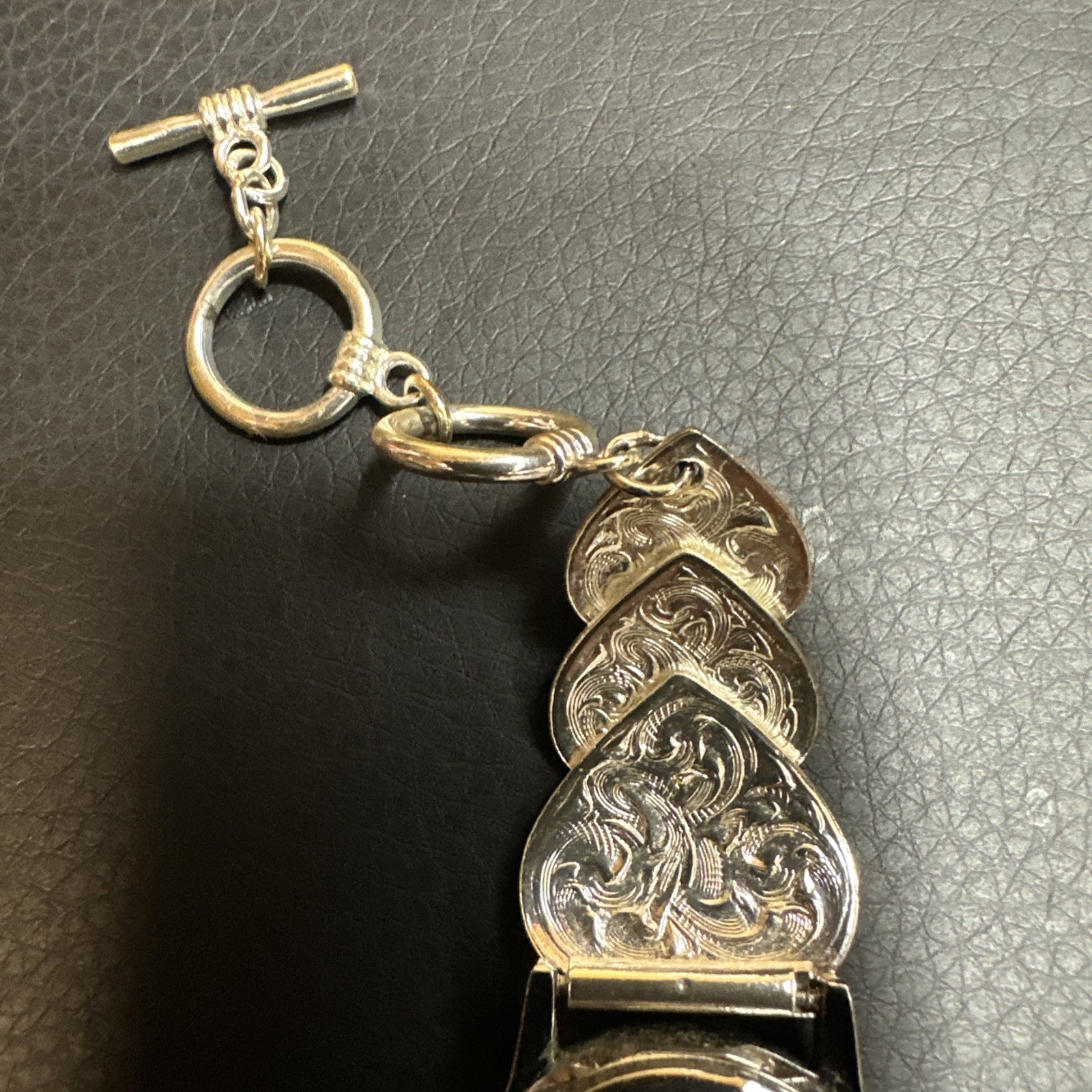 Montana Silversmiths Watch Gold Silver Plate Triple Heart Bracelet Needs Battery